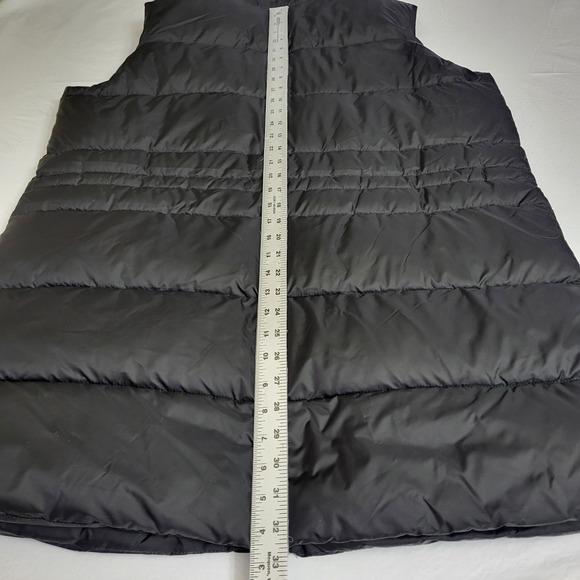 WEATHERPROOF Quilted Puffer Vest Long Black Longline Sleeveless Jacket XL - Picture 6 of 12
